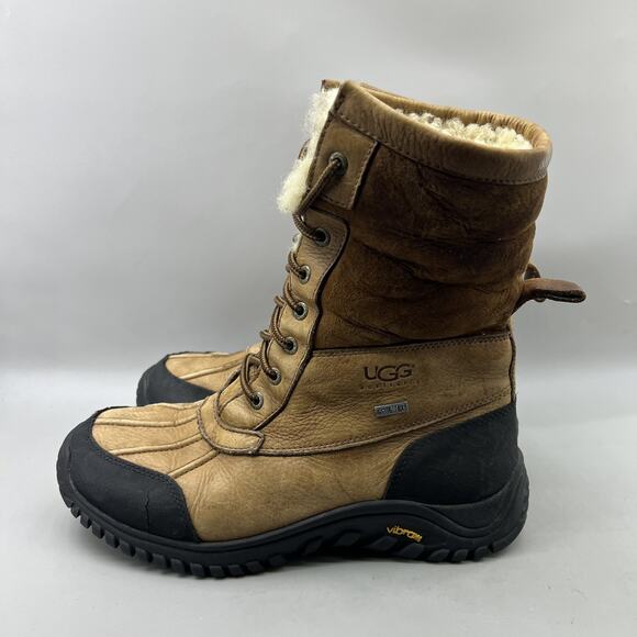 UGG Adirondack II Boots Women Size 10 Brown Gore-Tex Shearling Vibram Snow Shoes - Picture 3 of 12